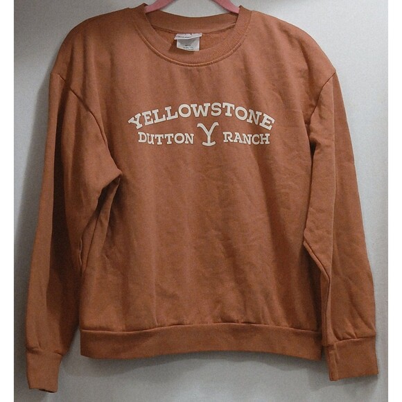 Yellowstone Dutton Ranch Crewneck Sweatshirt Brown Women’s Small Western Ranch - Picture 1 of 4